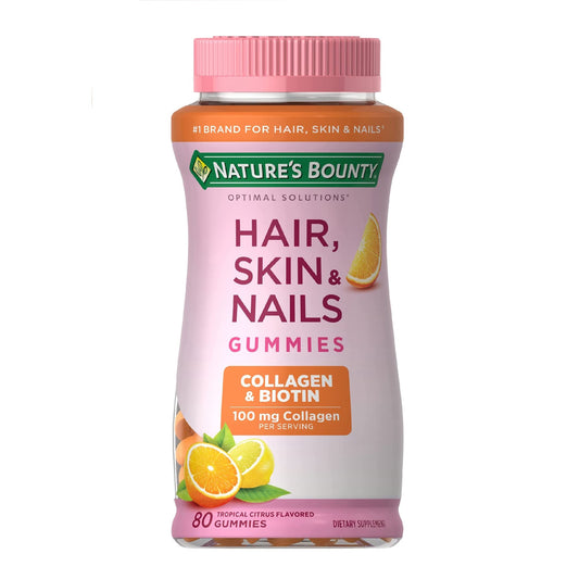 GOMITAS PELO, PIEL Y UÑAS DE 80 UNIDADES + BIOTIN 10000MCG