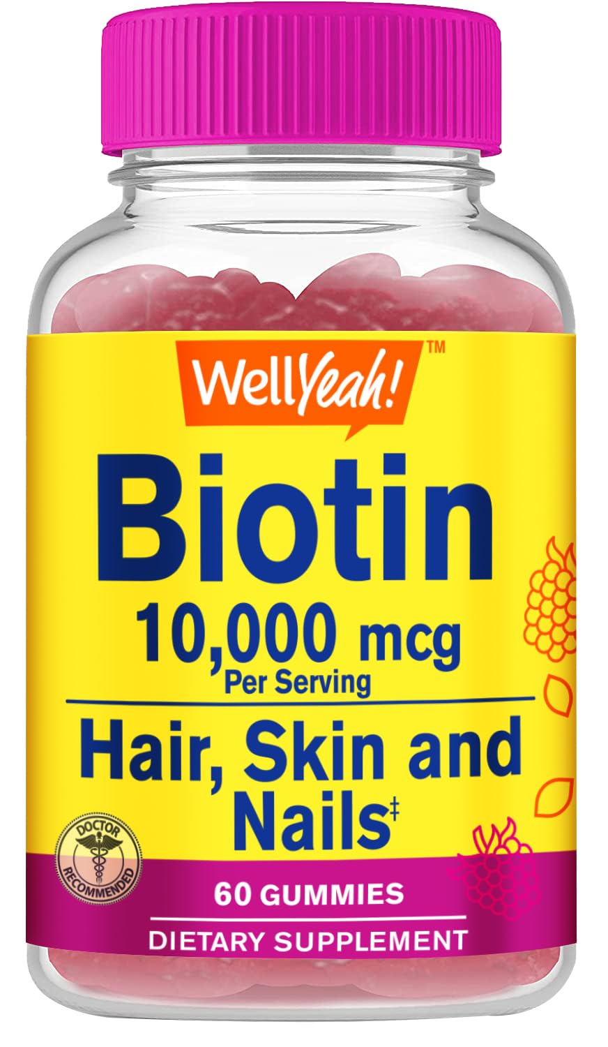 GOMITAS PELO, PIEL Y UÑAS DE 80 UNIDADES + BIOTIN 10000MCG